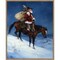 A Cowboy Christmas by Jack Sorenson 23-in. W x 28-in. H. Canvas Wall Art Print Framed